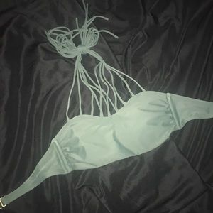 Olive Green Strappy Halter Bikini Top